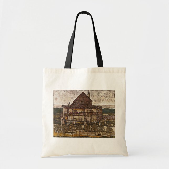 Bolsa Tote Casa com Shingle Roof por Egon Schiele (Frente)