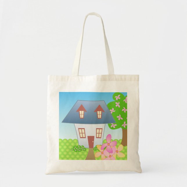 Bolsa Tote Casa de campo - primavera (Frente)