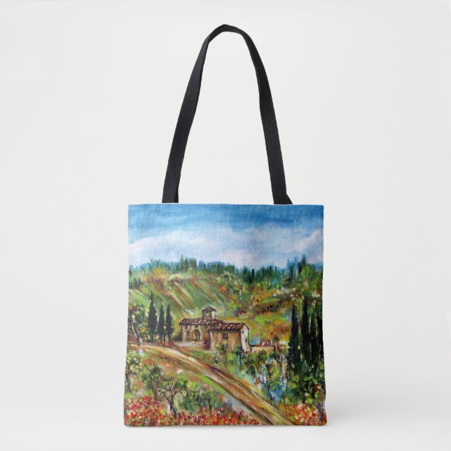 BOLSA TOTE CASA DE FAZENDA ANTIGA NA PAISAGEM DA TÚSCULA (Frente)