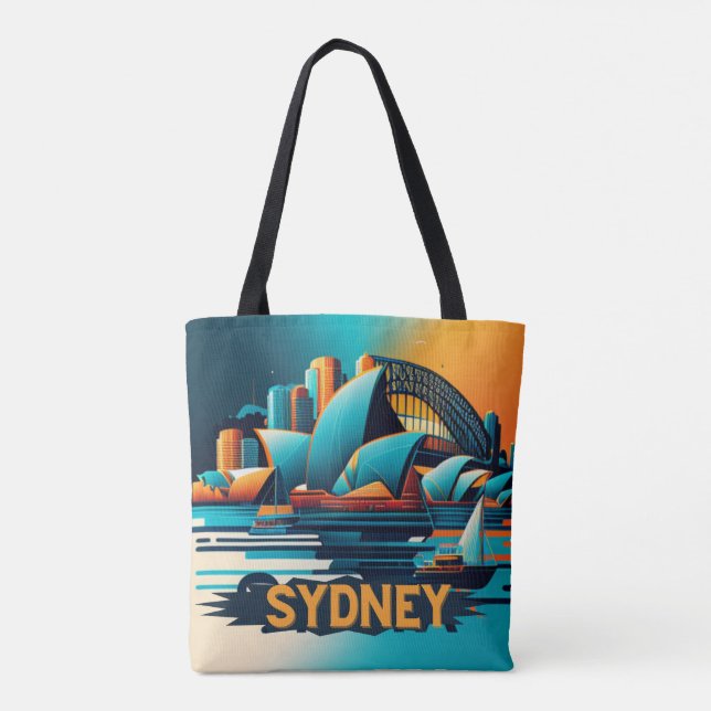 Bolsa Tote casa de ópera da sydney (Verso)