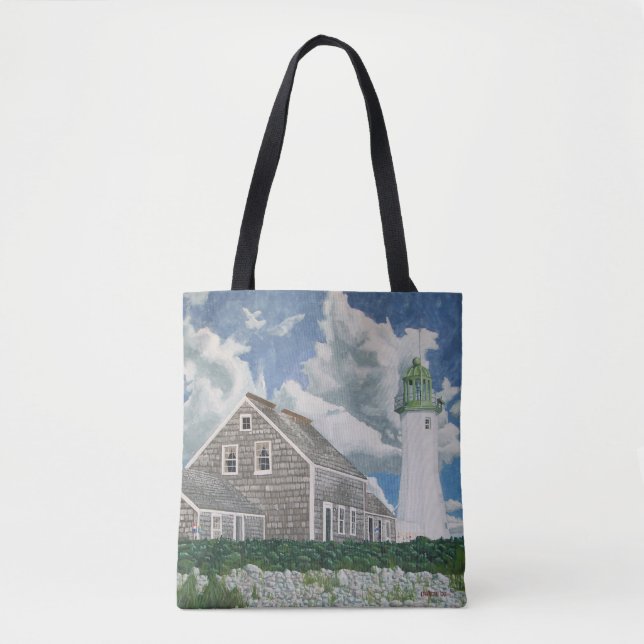 Bolsa Tote Casa do Faroleiro de Scituate (Frente)