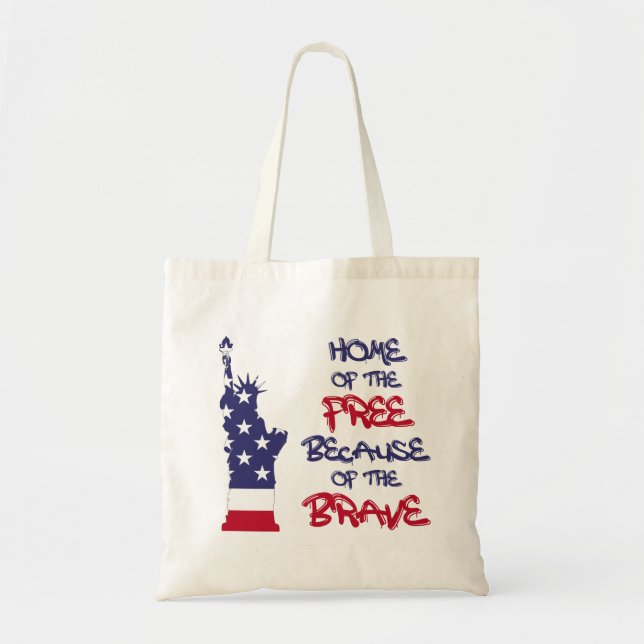 Bolsa Tote Casa dos livres por causa do sinal corajoso (Frente)