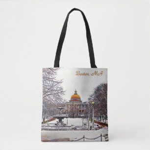 Bolsa Tote Casa Estadual de Boston no inverno