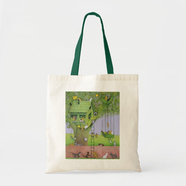 Bolsa Tote Casa na árvore do gato (Frente)