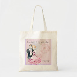 Bolsa Tote Casal casamento vintage Com Rosa Rosa Rosa Persona