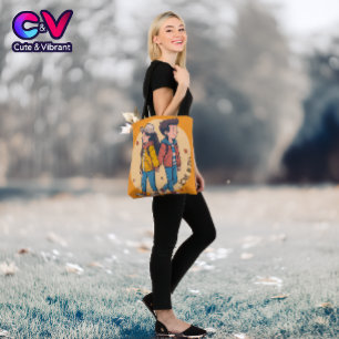 Bolsa Tote Casal com as mãos caminhando juntas no outono