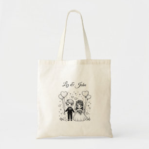 Bolsa Tote Casal de casamento bonito personalizado