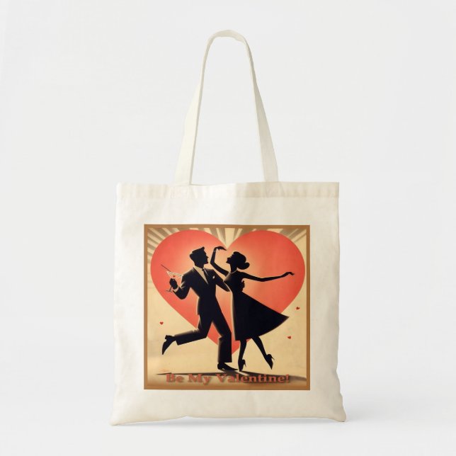 Bolsa Tote Casal de dança de Namorados meio século com Martin (Frente)