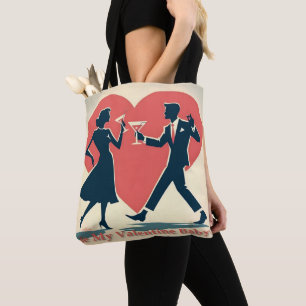 Bolsa Tote Casal de dança moderna da anca do Namorados meio s