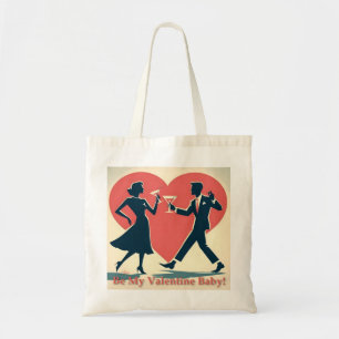Bolsa Tote Casal de dança moderno do meio do século do Dia do