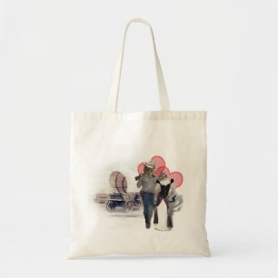 Bolsa Tote Casal de Gato do Velho Oeste 'Purrfect' com Vagão