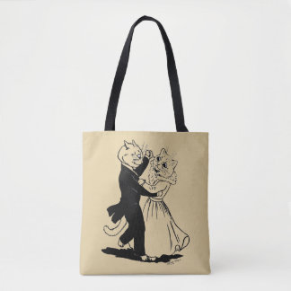 Bolsa Tote Casal de Gatos Dançando, Louis Wain