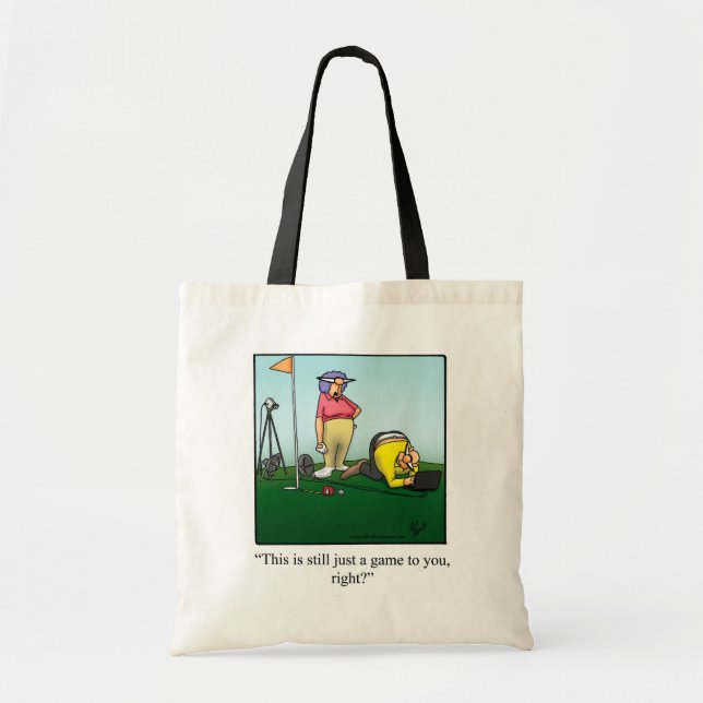 Bolsa Tote Casal de Golfe Engraçado, Humor Tote Bag (Frente)