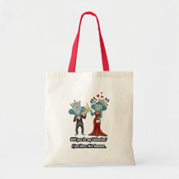 Bolsa Tote Casal de Macacos Engraçados Dia dos Namorados