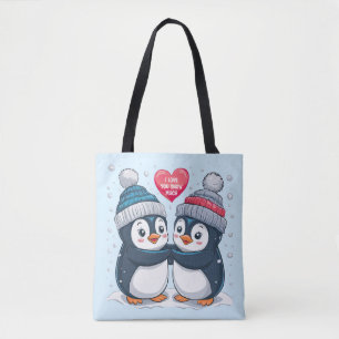 Bolsa Tote Casal de pinguim