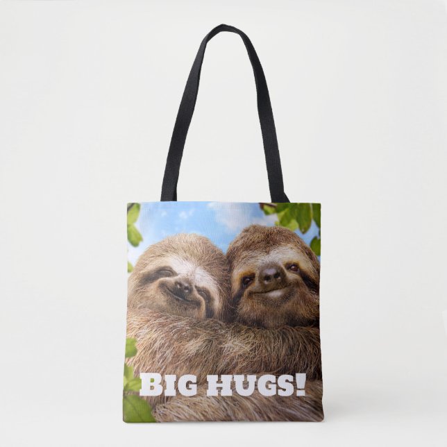 Bolsa Tote Casal de Preguiças (Frente)