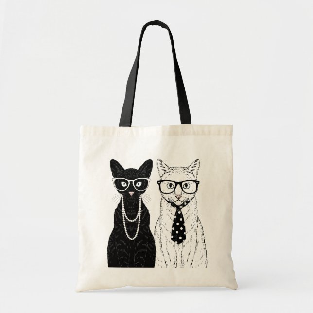 Bolsa Tote Casal do gato (Frente)