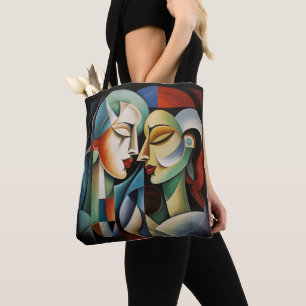 Bolsa Tote Casal Feminino Cubismo