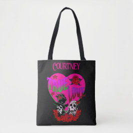 Bolsa Tote Casal Preto e Cor-de-Rosa Verdadeiro Personalizado