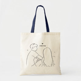 Bolsa Tote Casal Romântico Ame Tote Bag - Presente perfeito