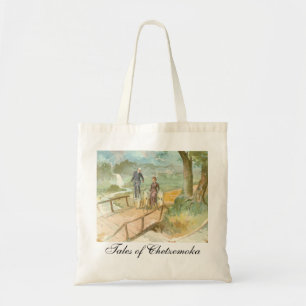 Bolsa Tote Casal romântico do ciclismo do Victorian