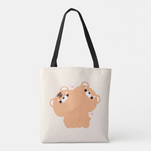 Bolsa Tote Casal Tigre Cute (Verso)