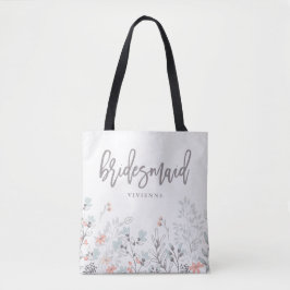 Bolsa Tote Casamento Botânico Blue Boho | Bridesmaid