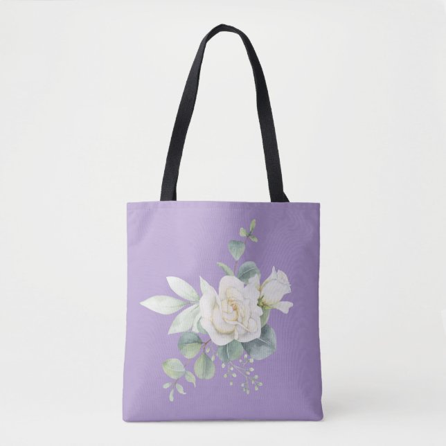 Bolsa Tote Casamento botânico Elegante de Eucalipto (Frente)