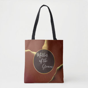 Bolsa Tote Casamento 🤵 Burgundy Dourado Elegant Inky Abstrat