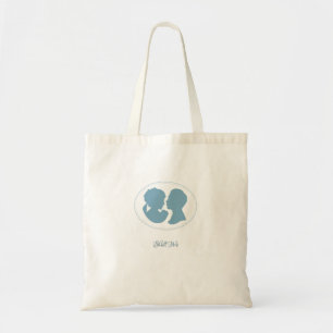 Bolsa Tote Casamento Clássico de Cameo Azul