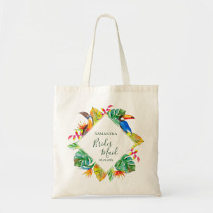 Bolsa Tote Casamento Colorido de Quadros Tropicais