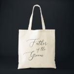 Bolsa Tote Casamento com Letra Clássica | Pai do Noivo<br><div class="desc">Honre o pai do noivo com esta bolsa de mão minimalista e elegante para casamento. Com letras estilizadas, é um presente atencioso e prático para carregar itens essenciais para a cerimônia, jantar de ensaio ou festividades do fim de semana. Esta bolsa personalizada é funcional e sentimental - perfeita como lembrança...</div>