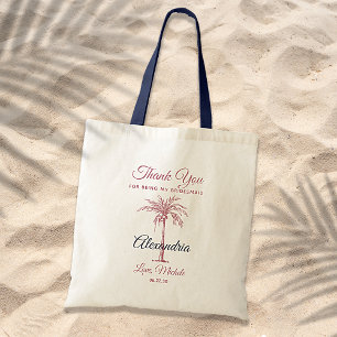 Bolsa Tote Casamento de Árvore Rosa-Rosa-Dourada marinho Obr