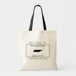 Bolsa Tote Casamento de Boas-vindas dos convidados do Tenness