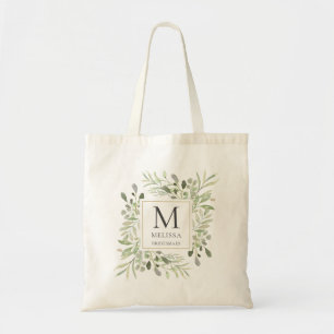 Bolsa Tote Casamento de Bridesmaid Botânico Greenery Waterco