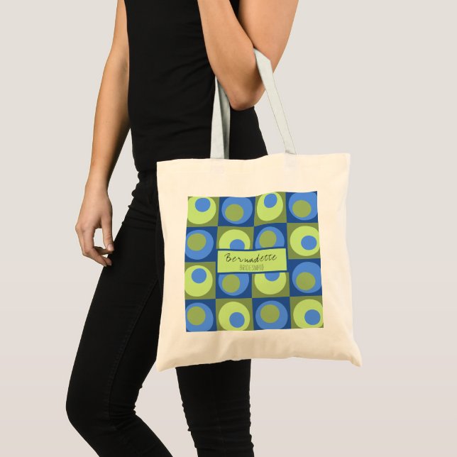 Bolsa Tote Casamento de Bridesmaid Verde Azul (Frente (produto))