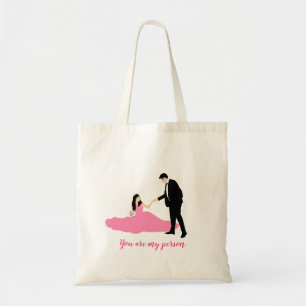 Bolsa Tote Casamento de casal de cartum Tote Bag