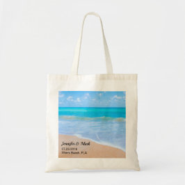 Bolsa Tote Casamento de Cena Tropical de Praia Incrível