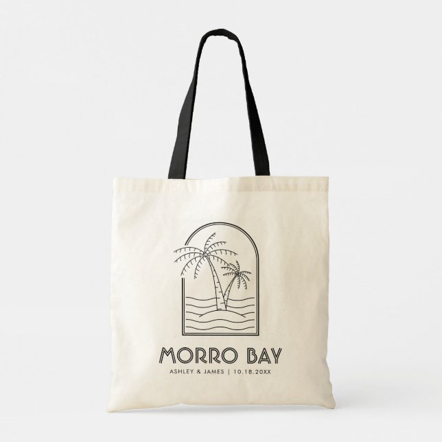 Bolsa Tote Casamento de Destino de Final de Semana de Morro B (Verso)