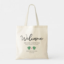 Bolsa Tote Casamento de Destino do Hotel Tropical Welcome Bag