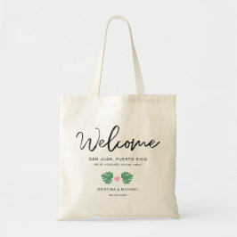 Bolsa Tote Casamento de Destino do Hotel Tropical Welcome Bag