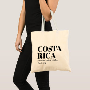 Bolsa Tote Casamento de Destino Personalizado Bem-vindo à Cos