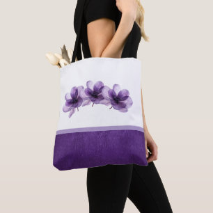 Bolsa Tote Casamento de Flor Roxo Gordo