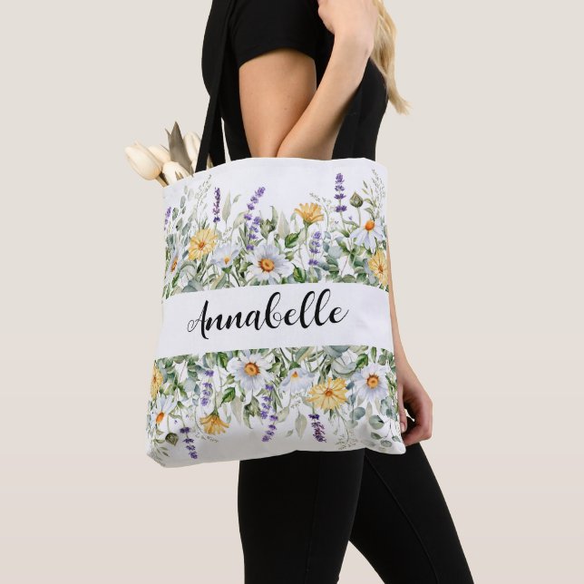 Bolsa Tote Casamento de flor selvagem Bridesmaid Gift Floral  (Close Up)