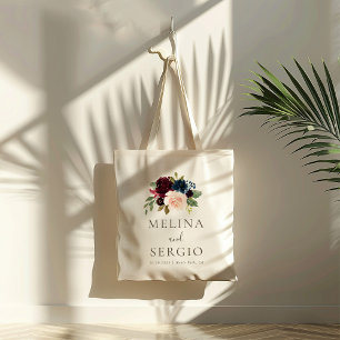 Bolsa Tote Casamento de Flores Clássicas do rico