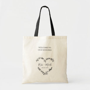 Bolsa Tote Casamento de Flores e Branches Negros