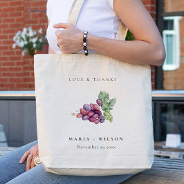 Bolsa Tote Casamento De Folhagem De Uvas De Vidro Elegante Rú