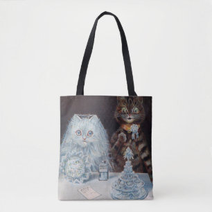 Bolsa Tote Casamento de Gato, Casamento, Noiva, Louis Wain