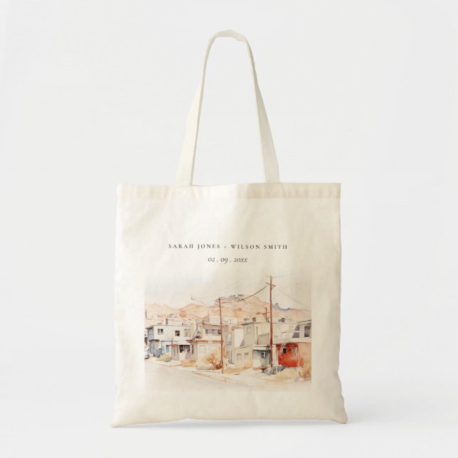 Bolsa Tote Casamento de Molas de Água da Cidade de El Paso Te (Frente)