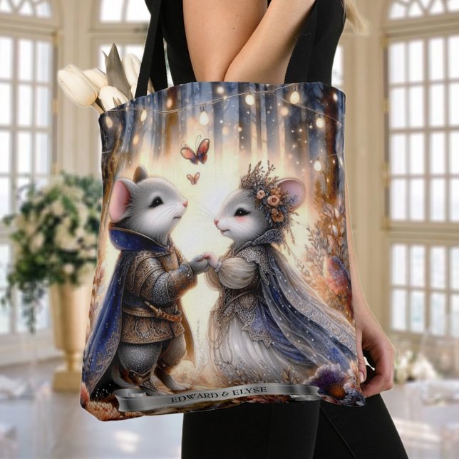 Bolsa Tote Casamento de Mouse Encantado Forest Fairytale (Criador carregado)